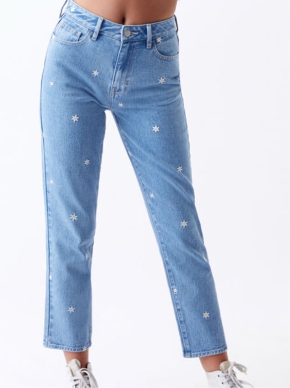 PacSun Mom Jean Embroidered Daisy Jeans